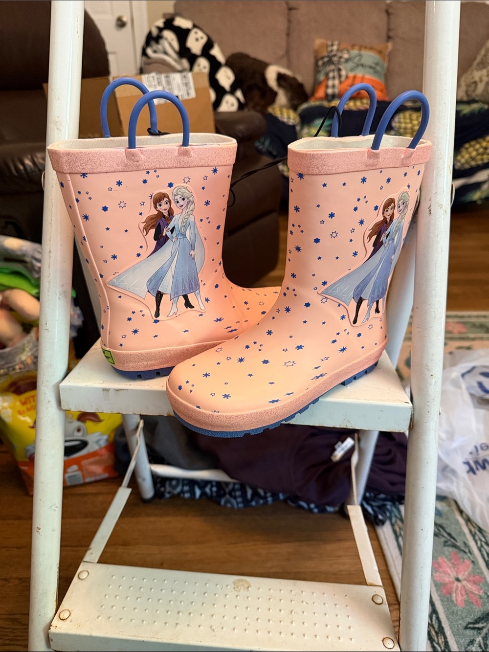 Western Chief Pink and Purple Girls' Frozen II Rain Boots